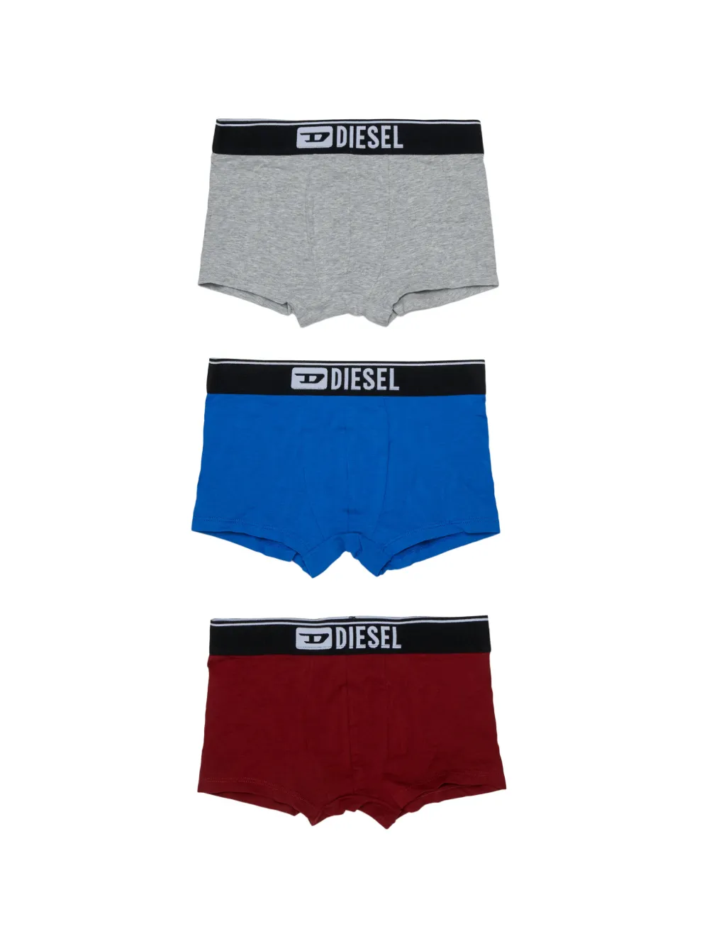 Diesel Kids Boxer con logo (3 pezzi) - Grigio