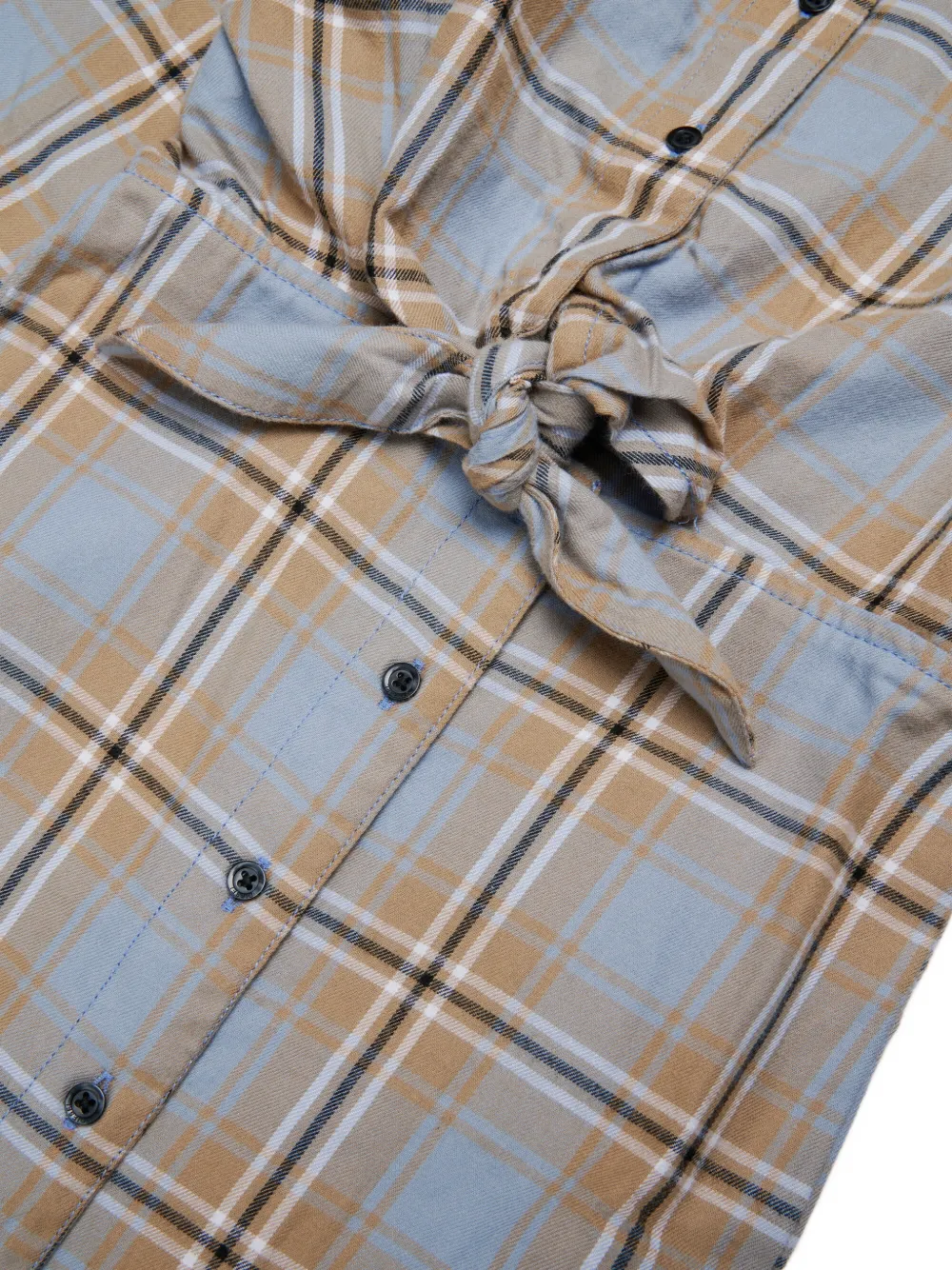 Diesel Kids Mini-shirtjurk met geknoopt detail Blauw