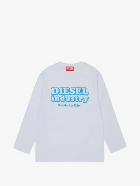 Diesel Kids playera manga larga con logo estampado