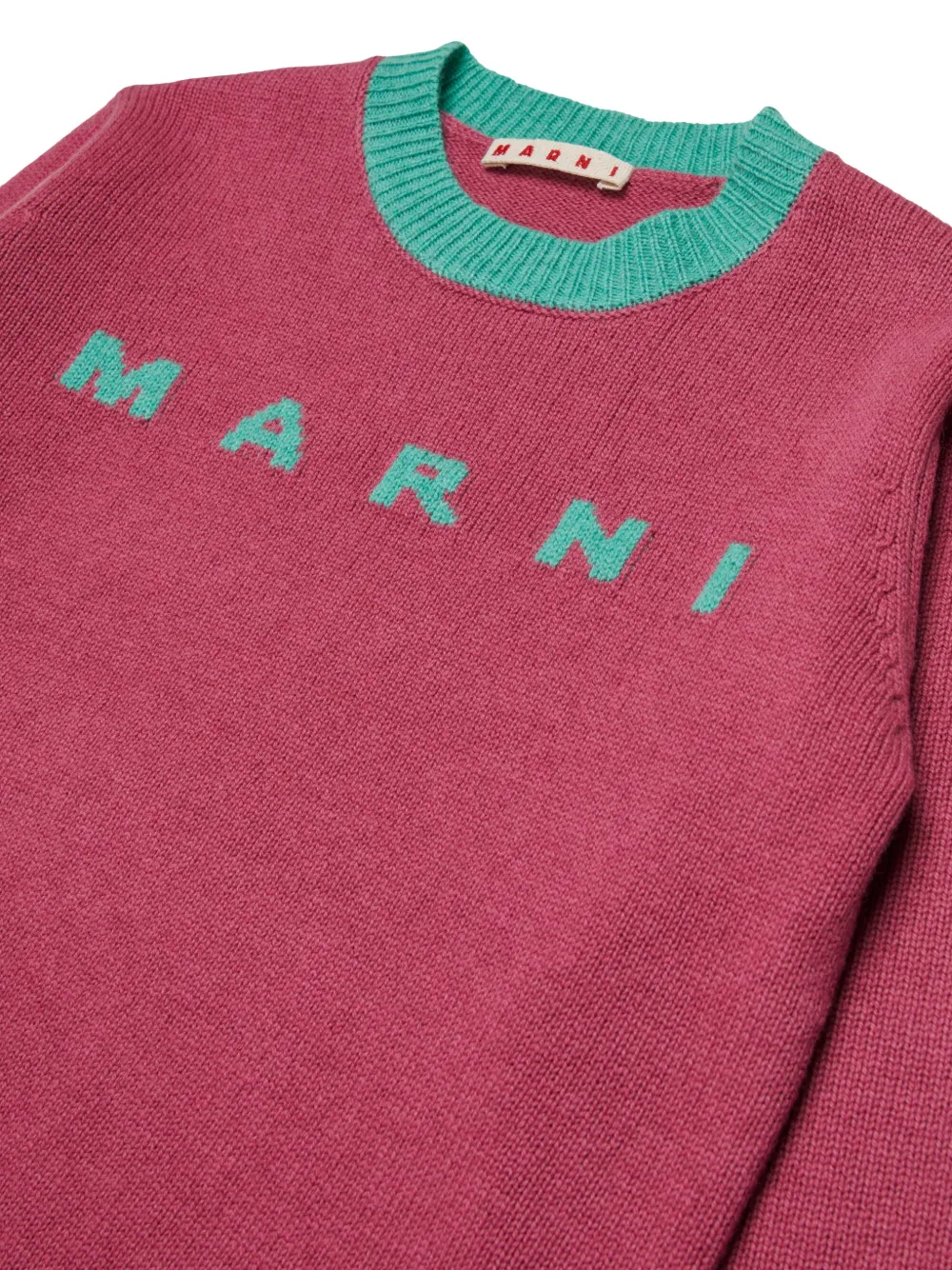 Marni Kids Trui met intarsia logo Roze