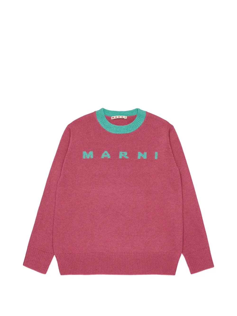 Marni Kids Pullover mit Intarsien-Logo - Rosa