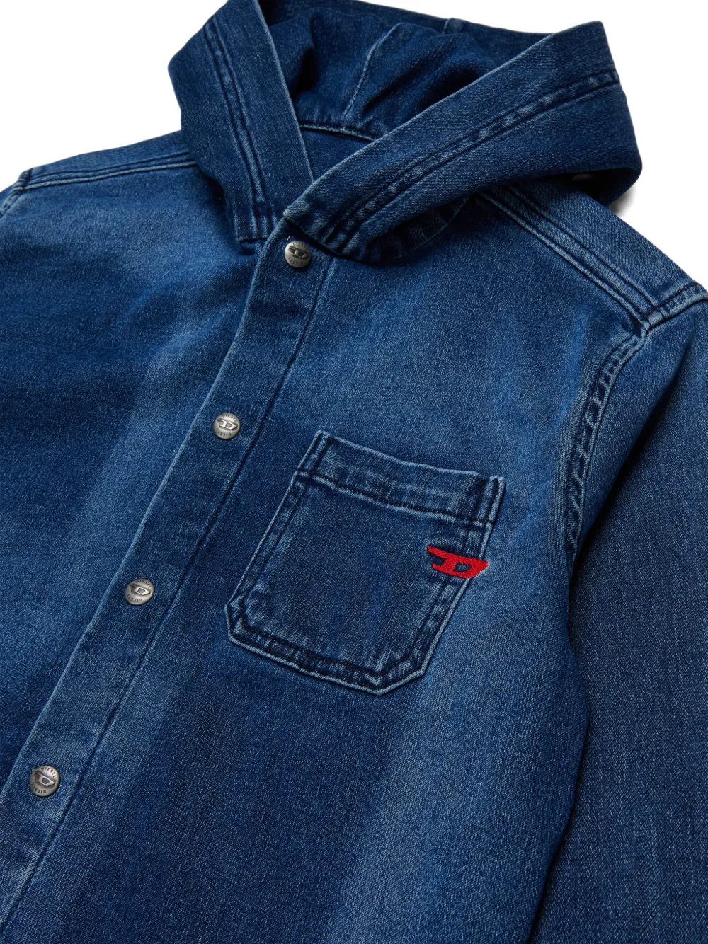 Diesel Kids Spijkershirt met capuchon Blauw