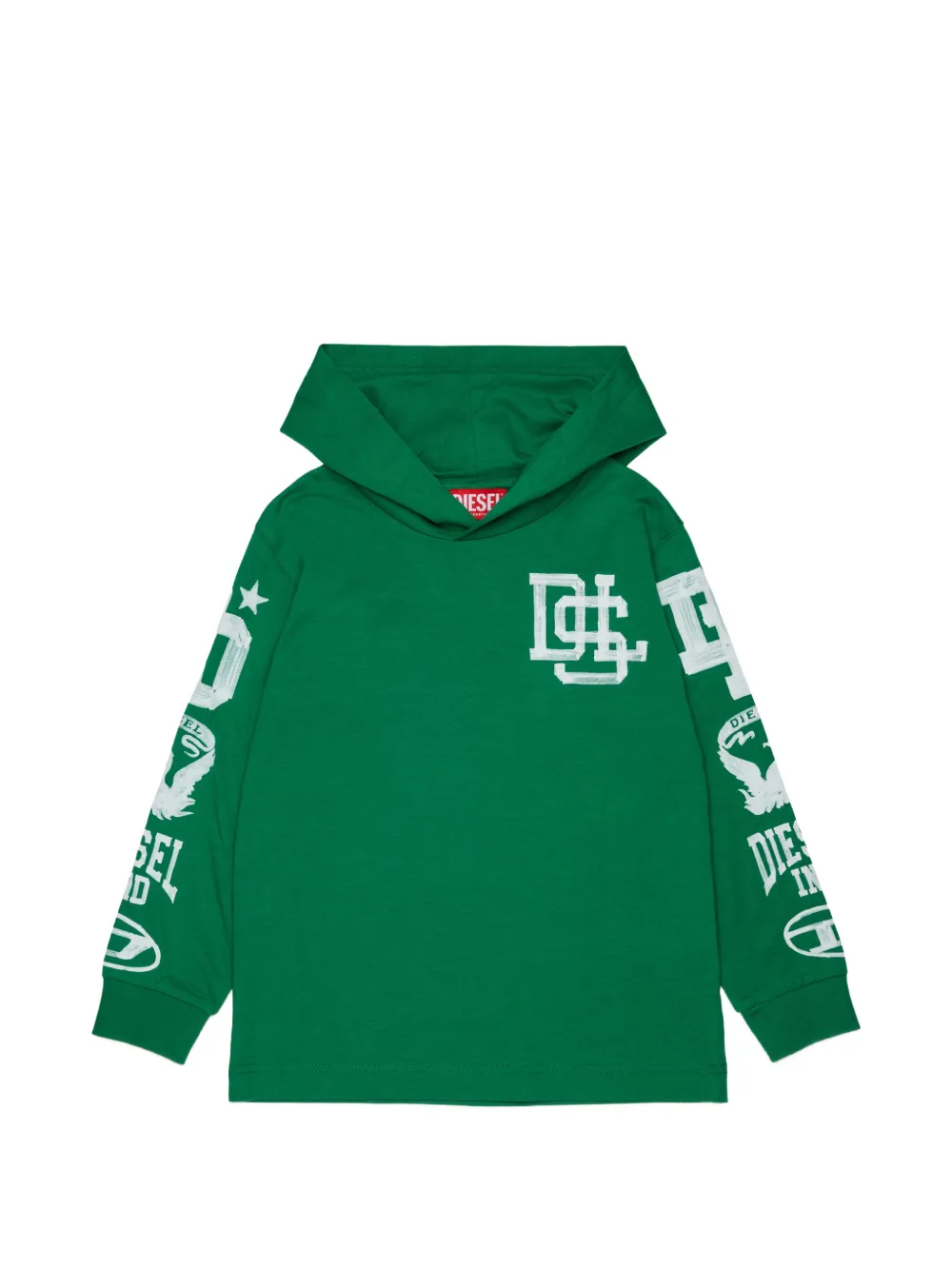 Diesel Kids Hoodie mit Logo-Print - Grün