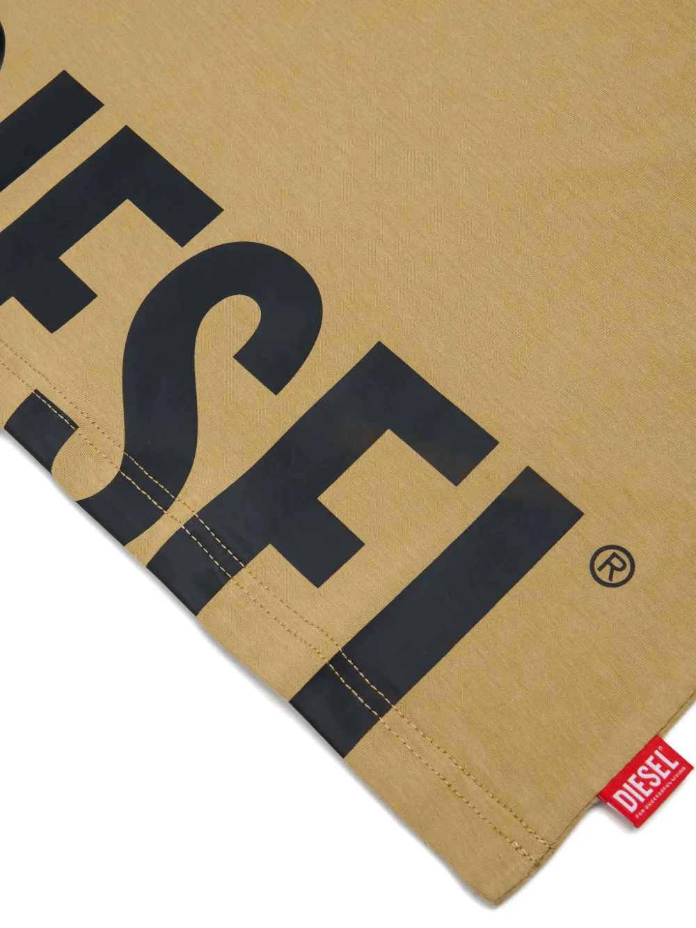 Diesel Kids T-shirt met logoprint Beige