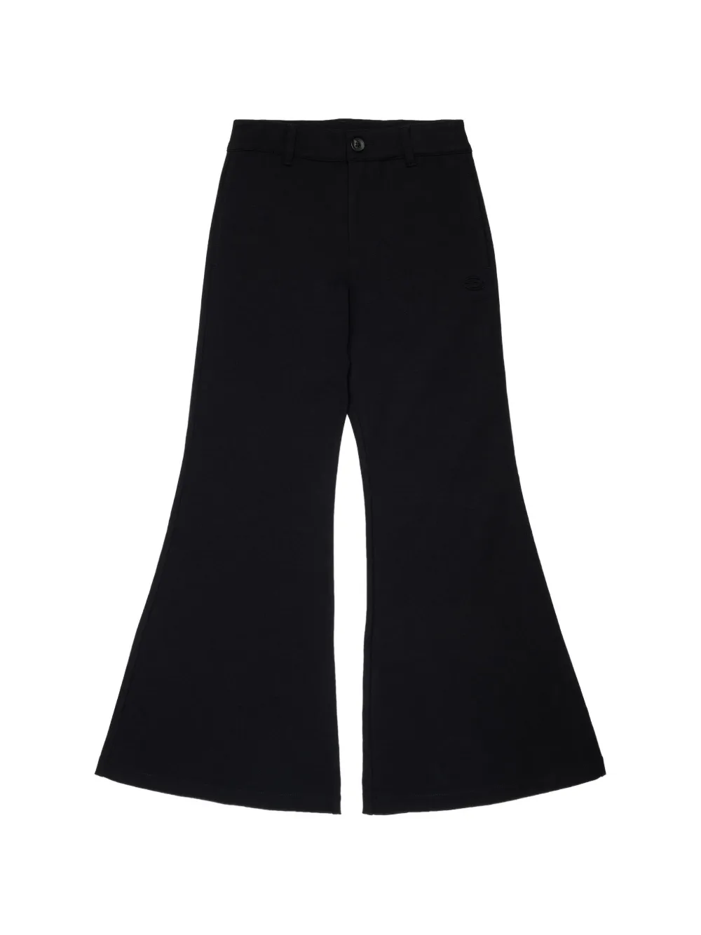 Diesel Kids logo-embroidered flared trousers - Nero