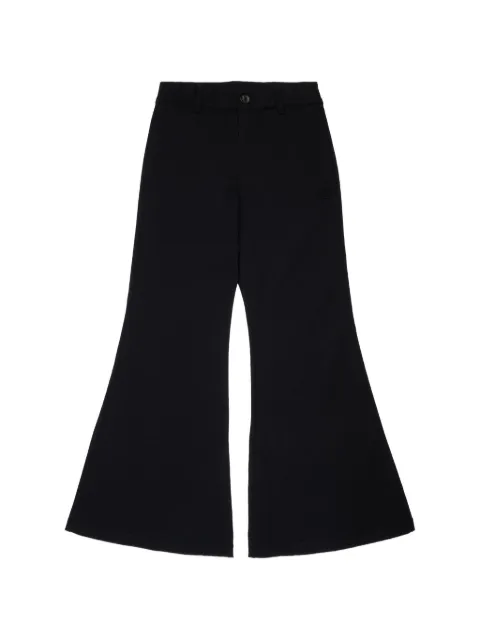 Diesel Kids logo-embroidered flared trousers