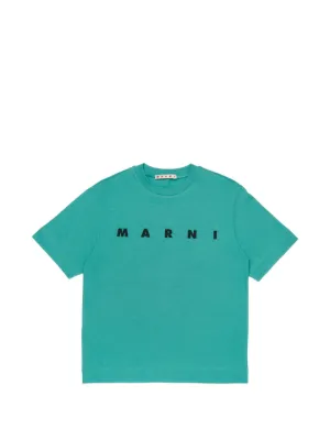 Marni Kids logo-print cotton T-shirt