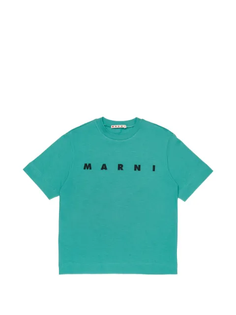 Marni Kids playera de algodón con logo estampado