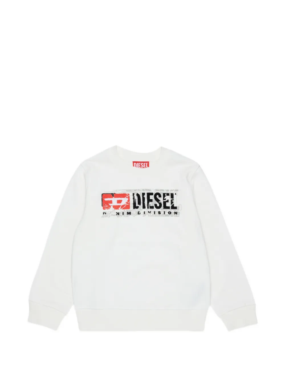 Diesel Kids Felpa con stampa logo - Bianco