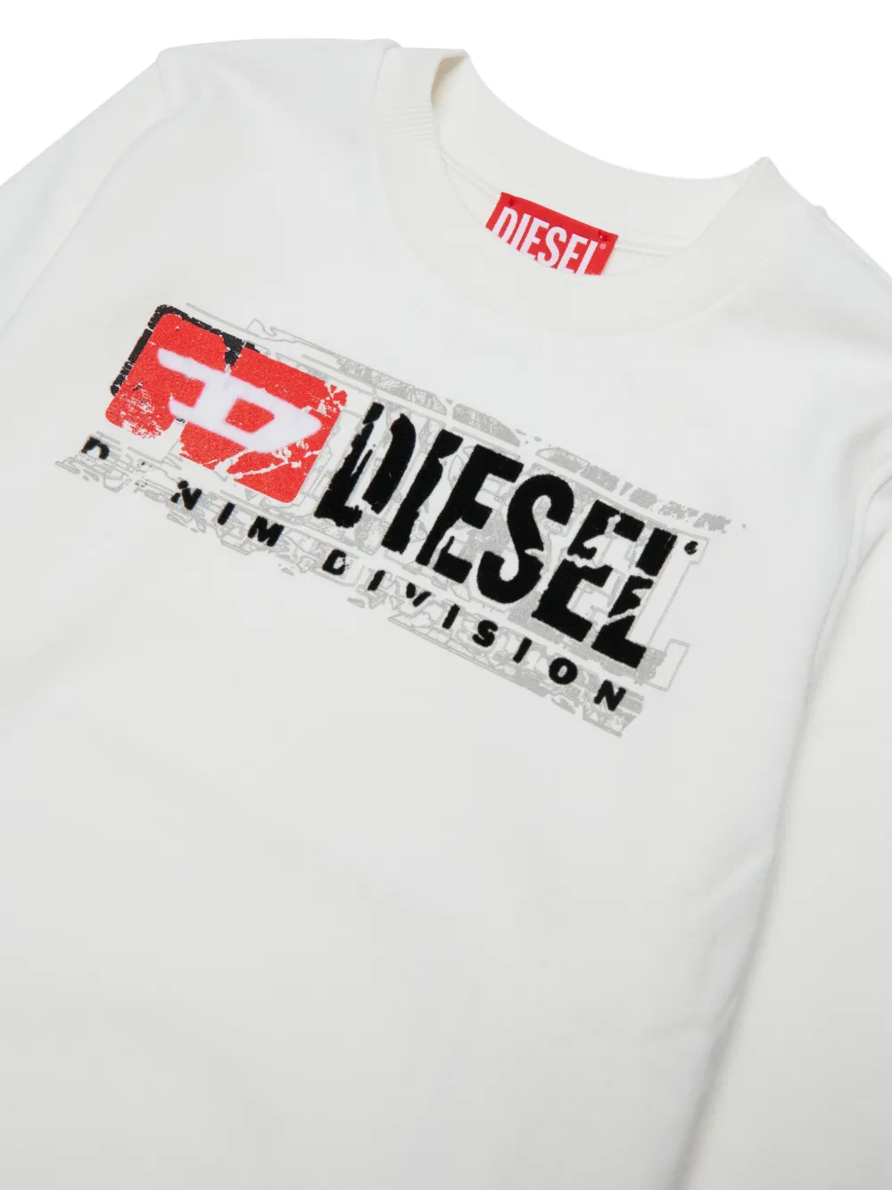Diesel Kids Sweater met logoprint Wit