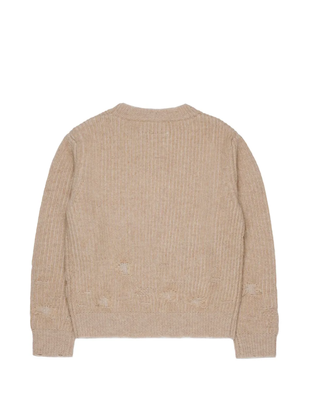 MM6 Maison Margiela Kids Geribbelde sweater Beige