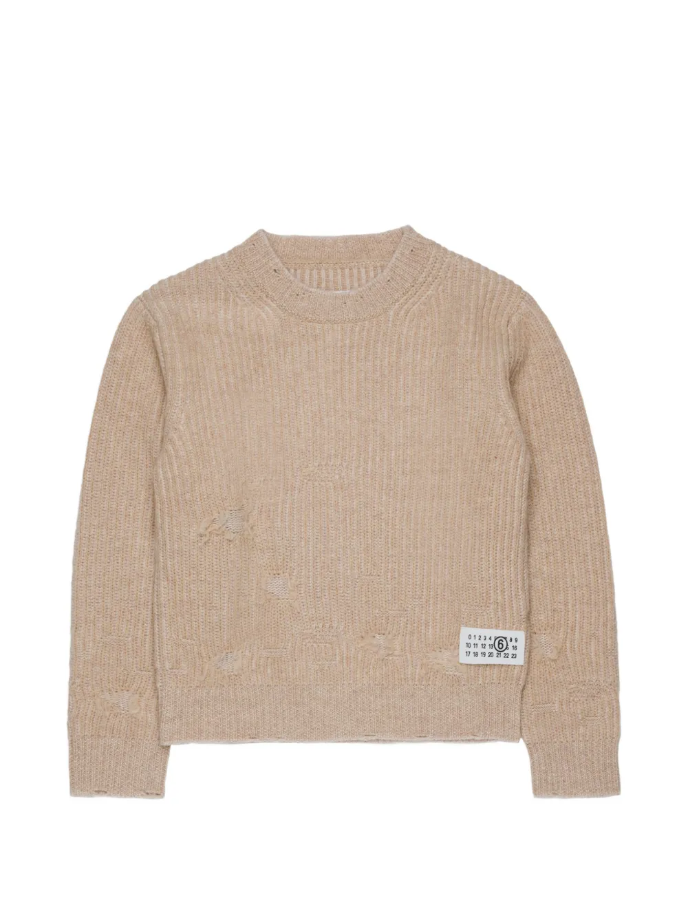 MM6 Maison Margiela Kids Gerippter Pullover - Nude