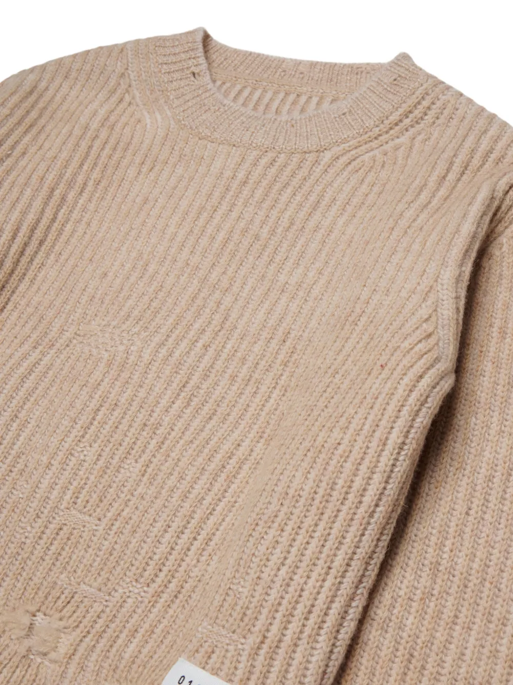 MM6 Maison Margiela Kids Geribbelde sweater Beige