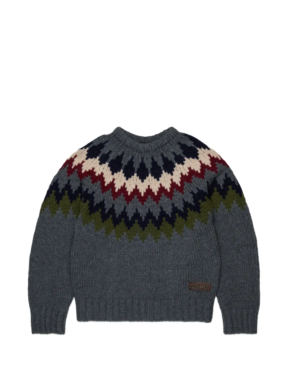 DSQUARED2 KIDS Maglione con motivo jacquard - Grigio