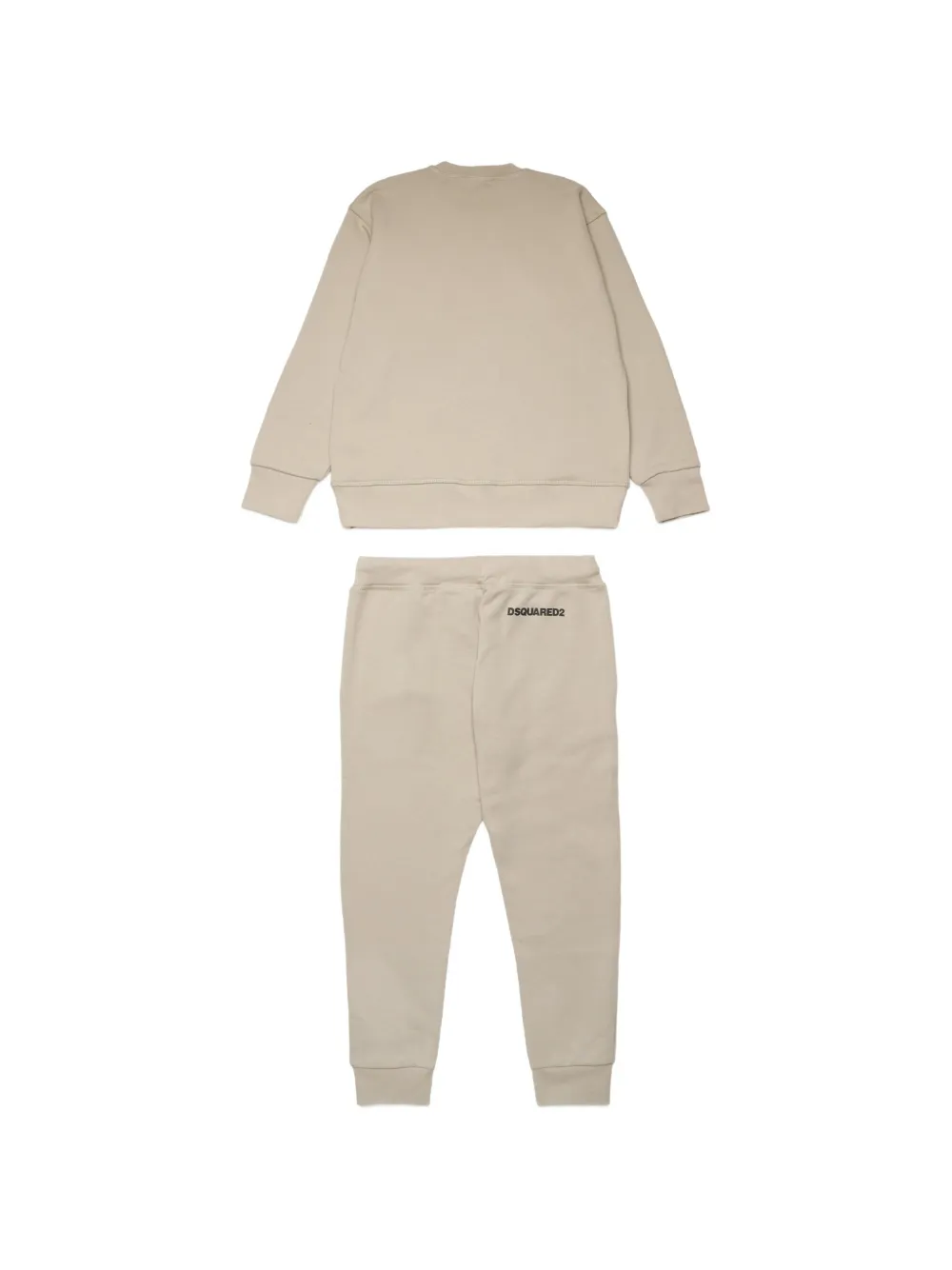 DSQUARED2 KIDS Tweedelige set met logoprint Beige