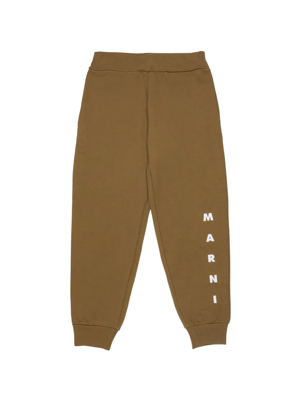 Marni Kids logo-print tracksuit trousers - Marrone