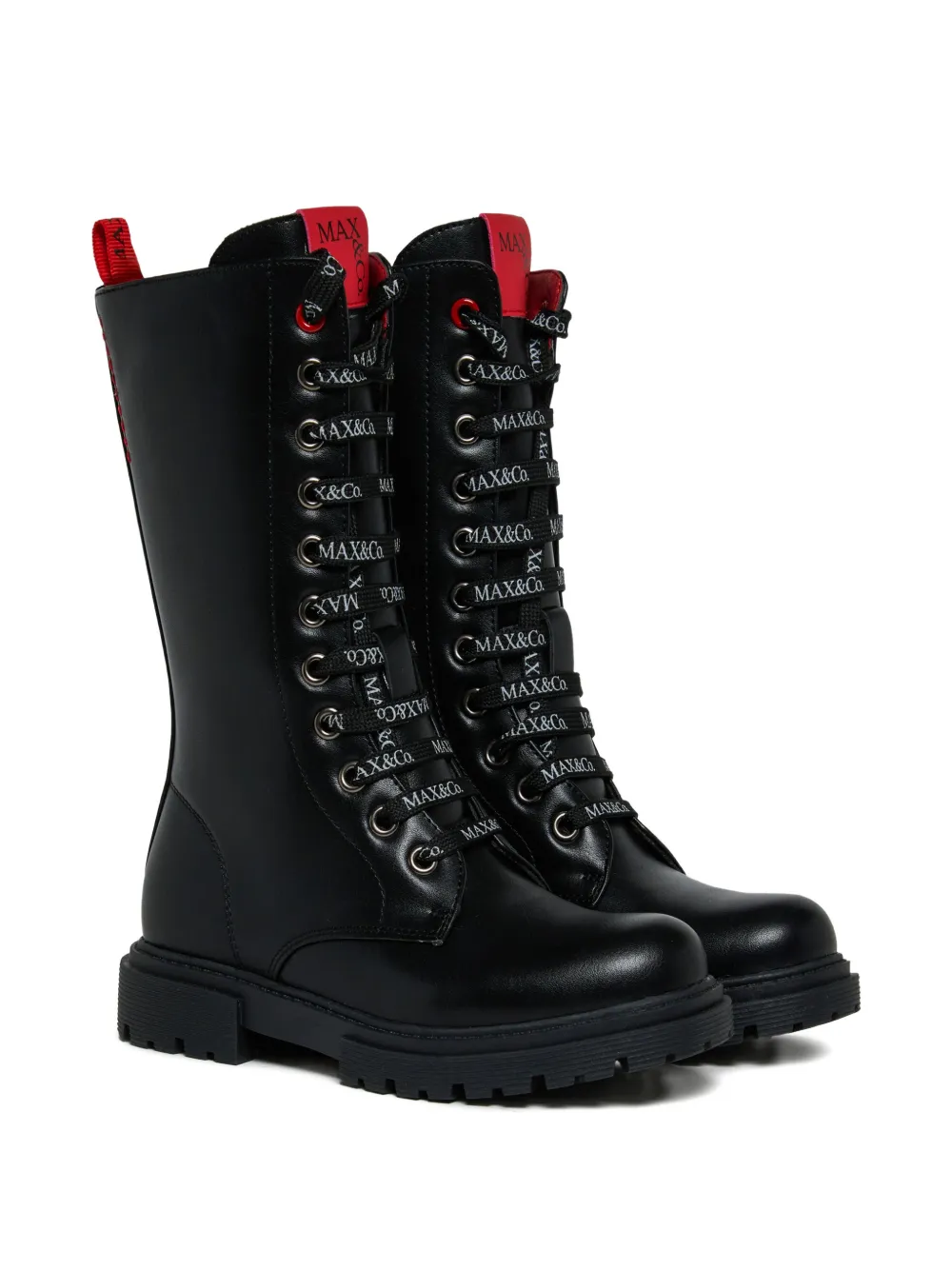 MAX&Co. Kids Stivali con logo - Nero