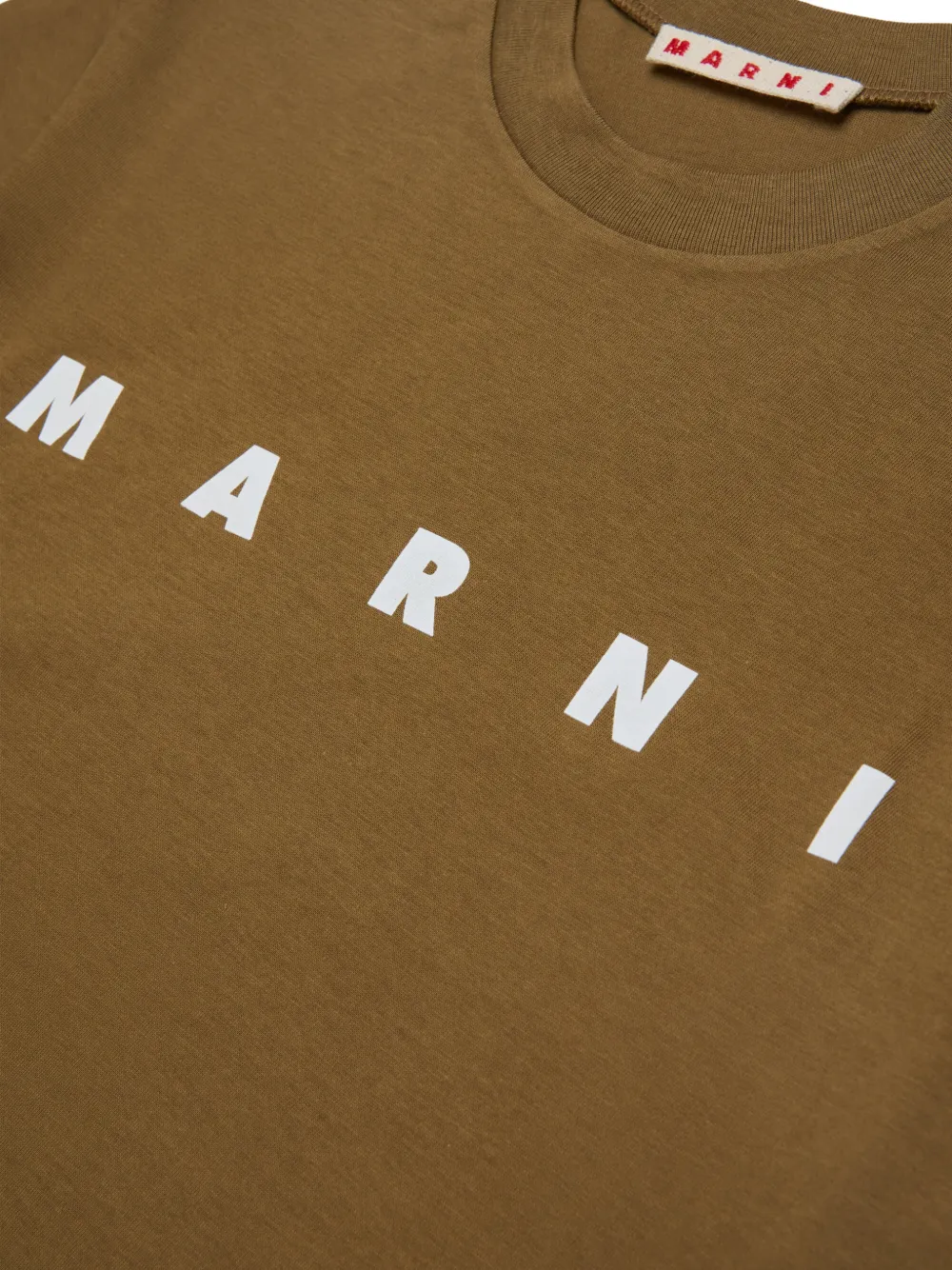 Marni Kids T-shirt met logoprint Bruin