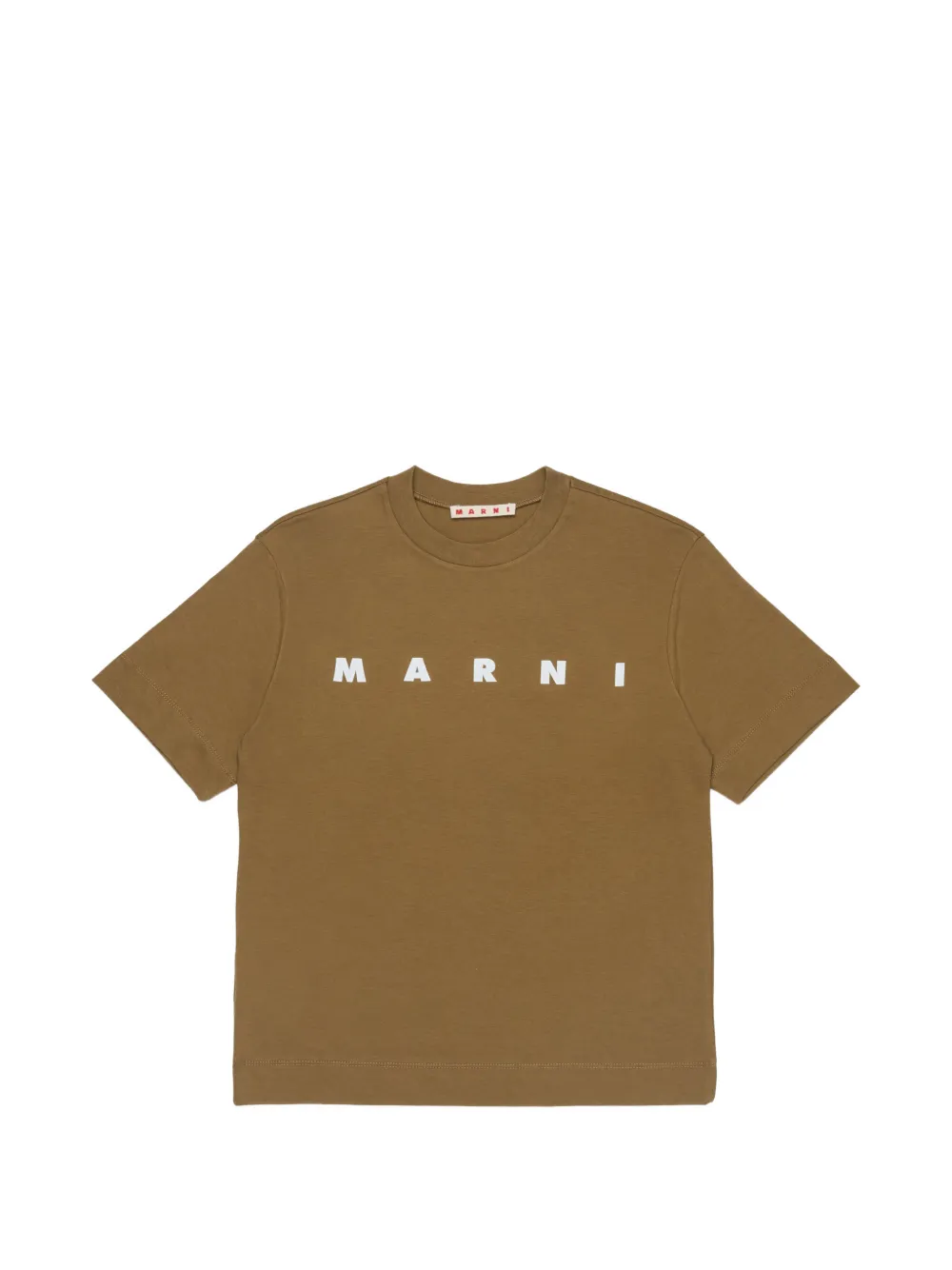 Marni Kids logo-print T-shirt - Marrone