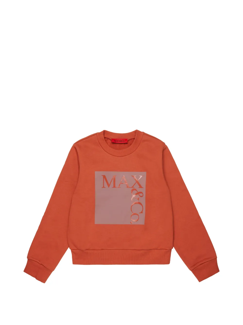 MAX&Co. Kids Maglione girocollo con stampa - Arancione