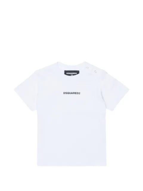 DSQUARED2 KIDS logo-print shoulder-button T-shirt