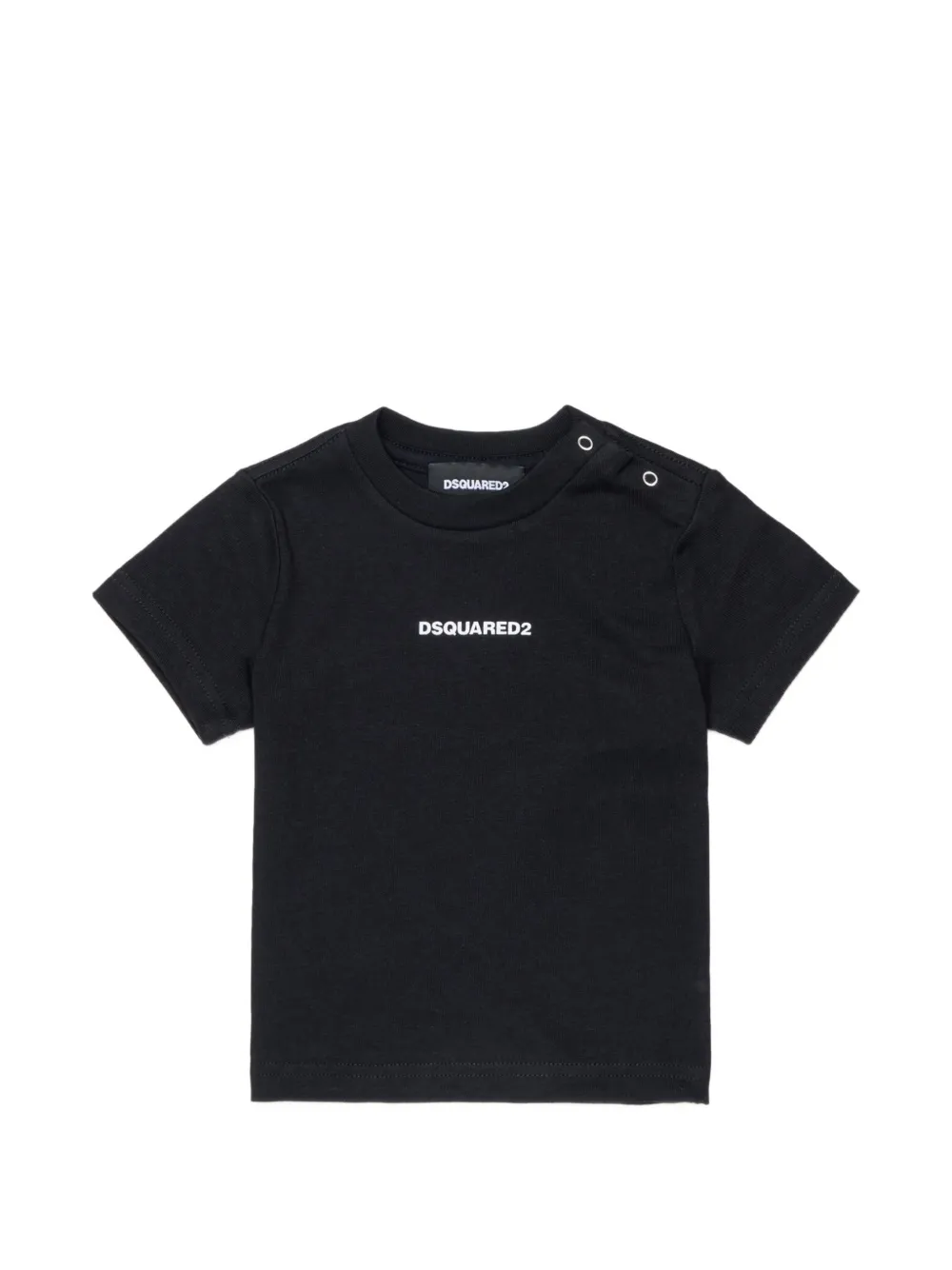 DSQUARED2 KIDS logo-print shoulder-button T-shirt - Nero
