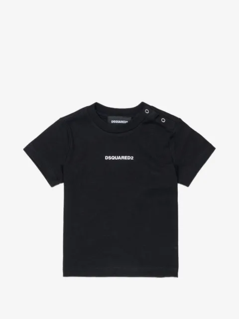 DSQUARED2 KIDS logo-print shoulder-button T-shirt