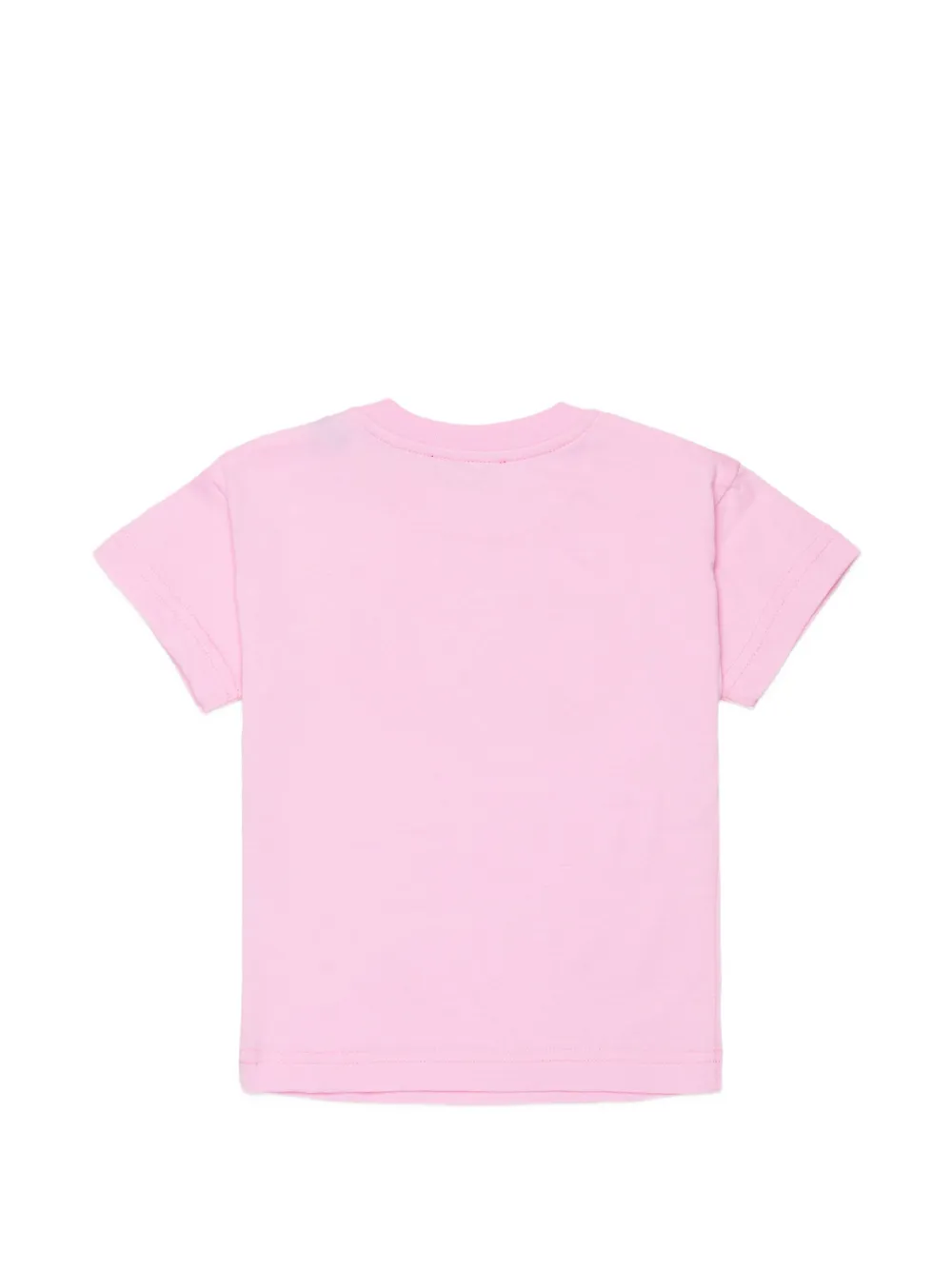 Diesel Kids T-shirt met drukknopen en logoprint Roze