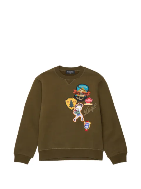DSQUARED2 KIDS sudadera con parche del logo