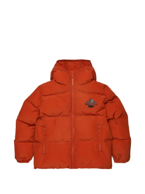 DSQUARED2 KIDS quilted logo-print jacket