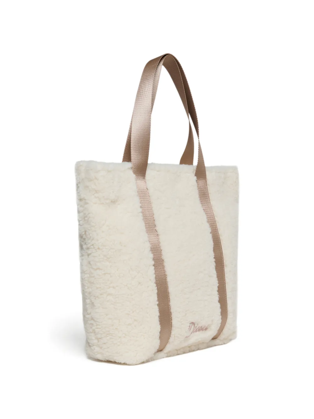 Diesel Kids Wixa schoudertas van imitatie lamswol Beige