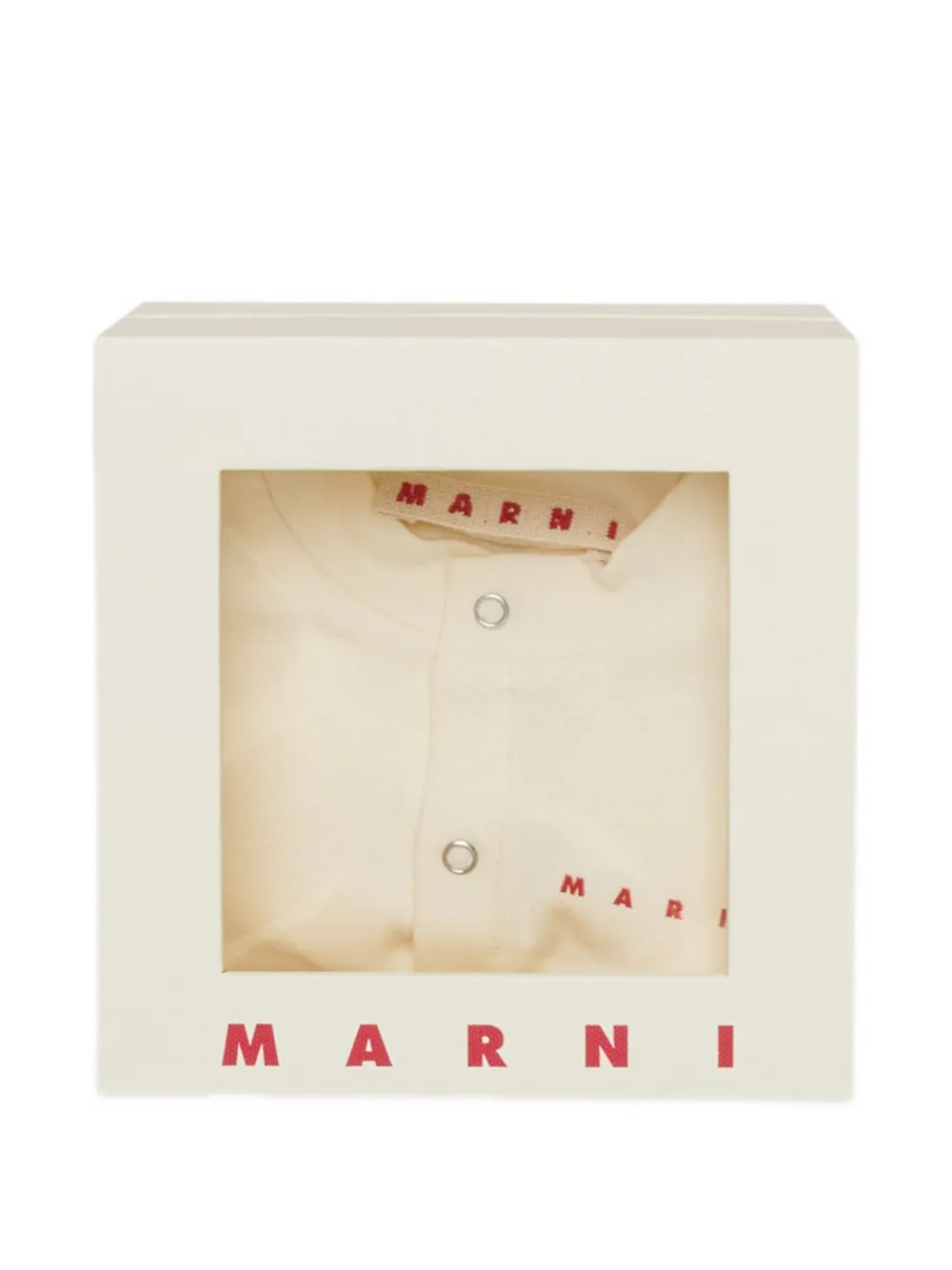Marni Kids Drie rompers met logoprint Beige
