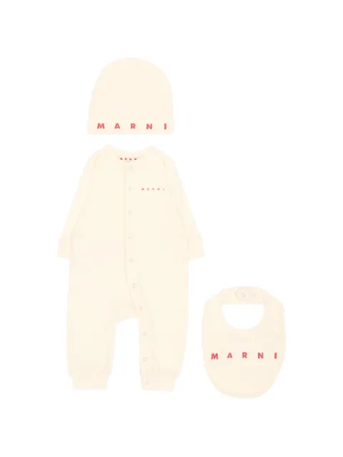 Marni Kids babydragtsæt med logotryk (sæt af tre)