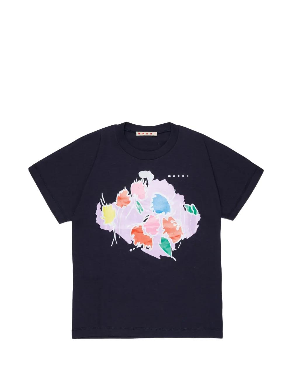Marni Kids T-shirt a fiori - Blu