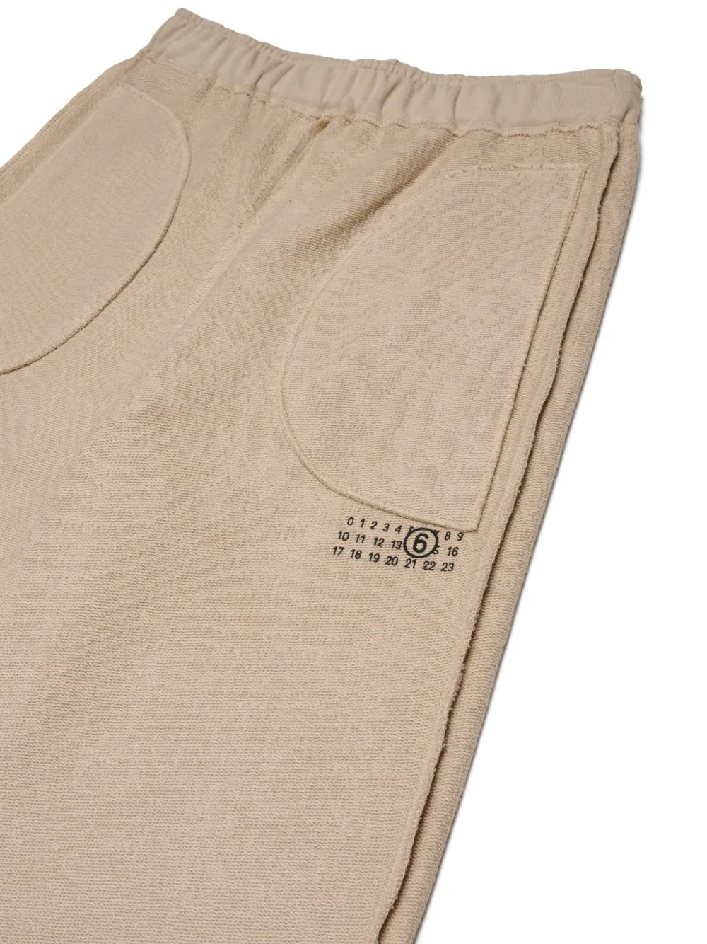 MM6 Maison Margiela Kids Broek met wijde pijpen Beige