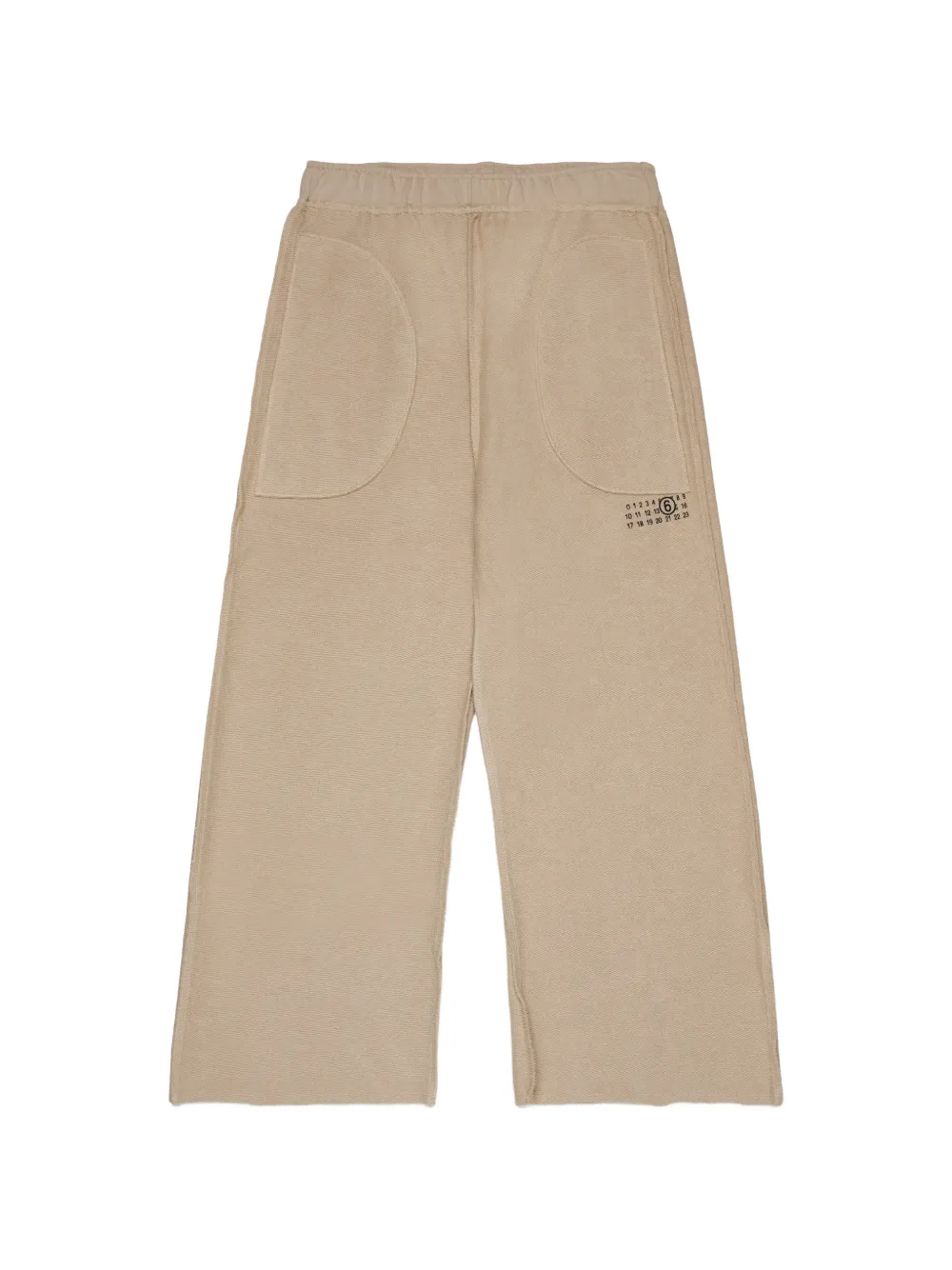 MM6 Maison Margiela Kids Weite Hose mit Logo-Print - Nude