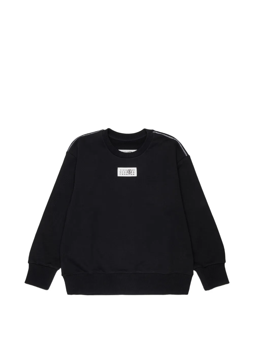 MM6 Maison Margiela Kids Sweatshirt mit Logo-Patch - Schwarz