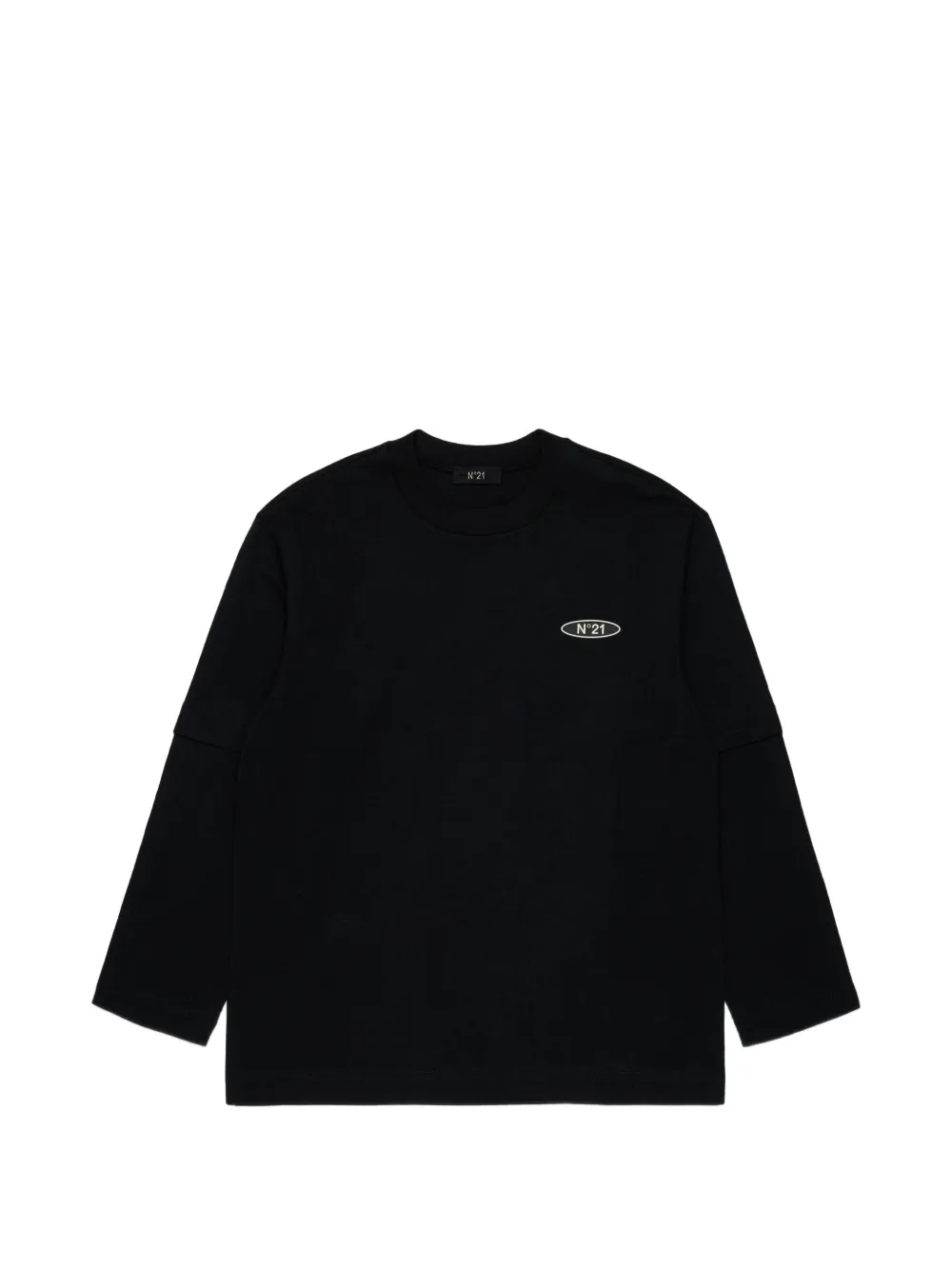 Nº21 Kids T-shirt con applicazione - Nero