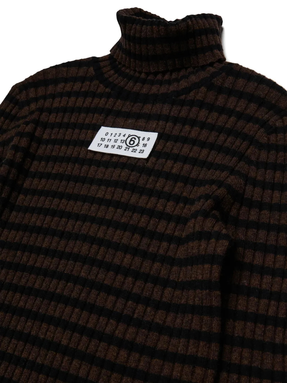 MM6 Maison Margiela Kids Gestreepte trui Bruin