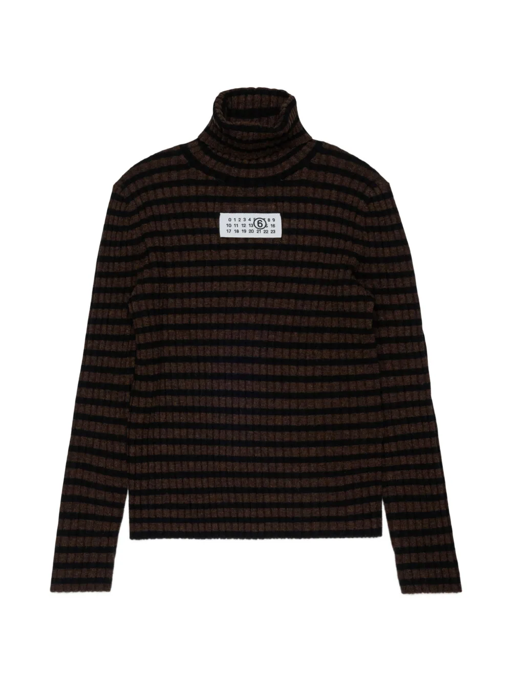 MM6 Maison Margiela Kids Maglione a righe - Marrone