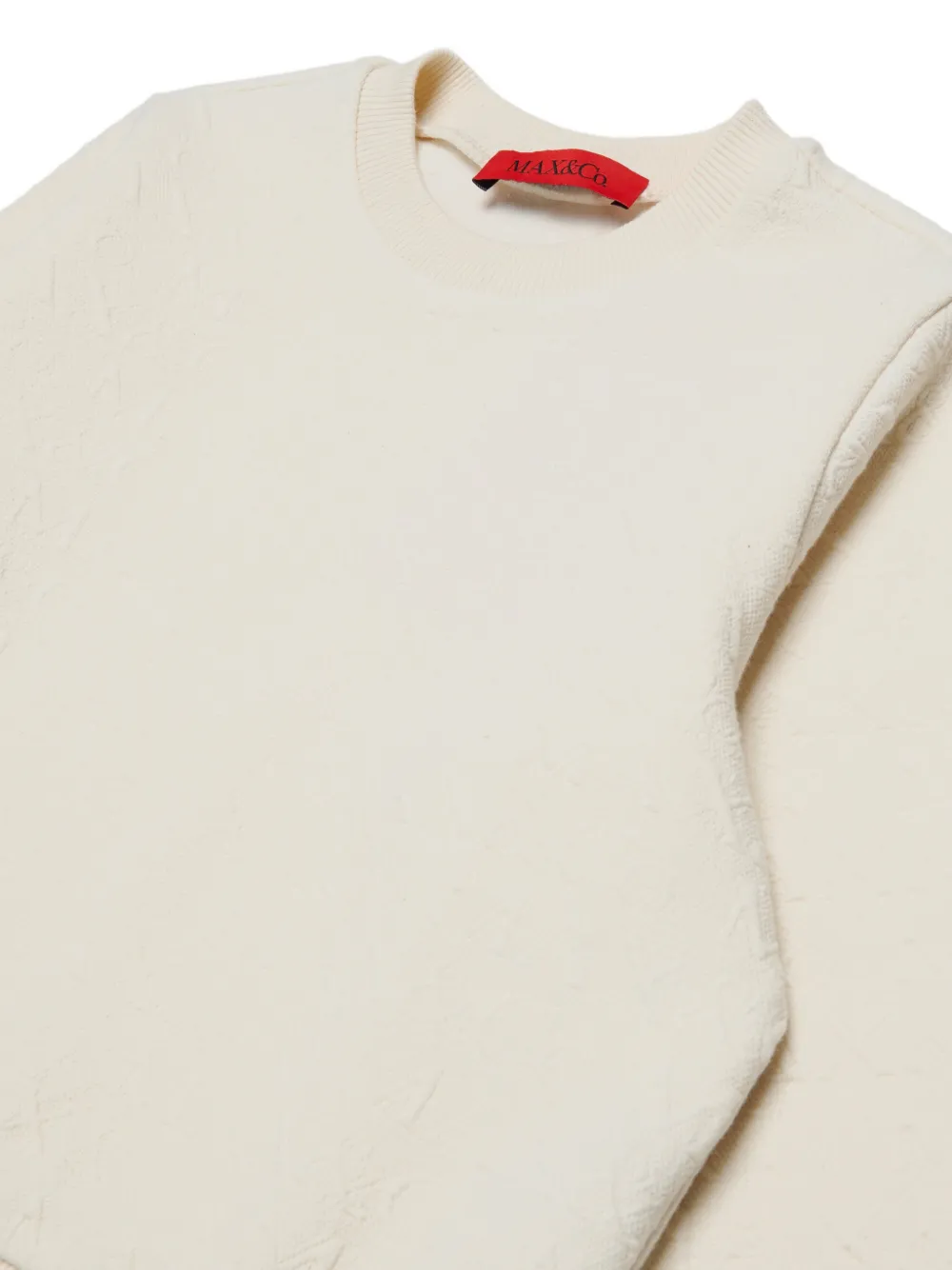MAX&Co. Kids Sweater met logo-reliëf Beige