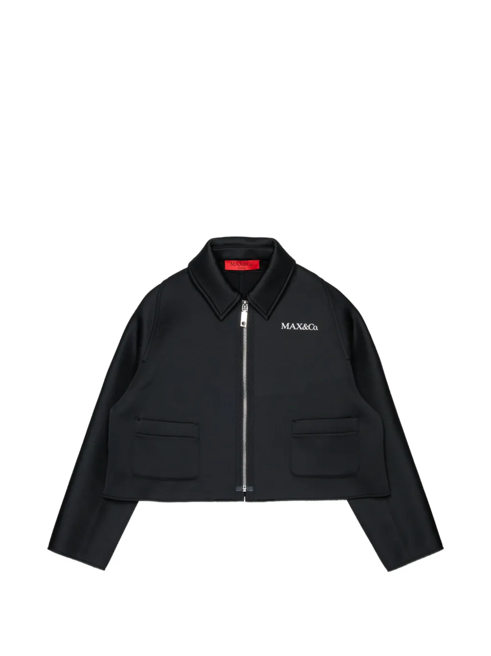 MAX&Co. Kids Bomberjacke mit Logo-Print - Schwarz