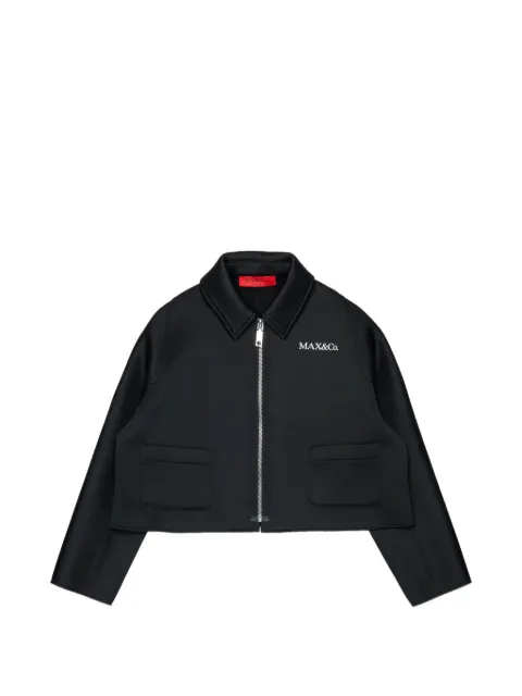 MAX&Co. Kids logo-print bomber jacket