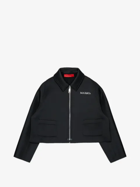 MAX&Co. Kids logo-print bomber jacket