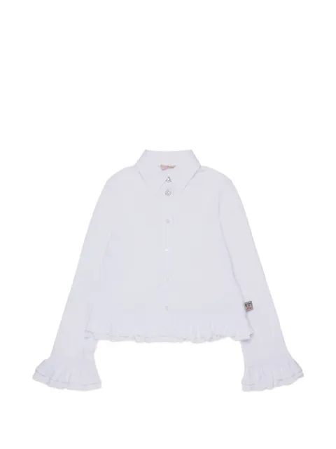 Nº21 Kids camisa con volantes y detalles de cristal