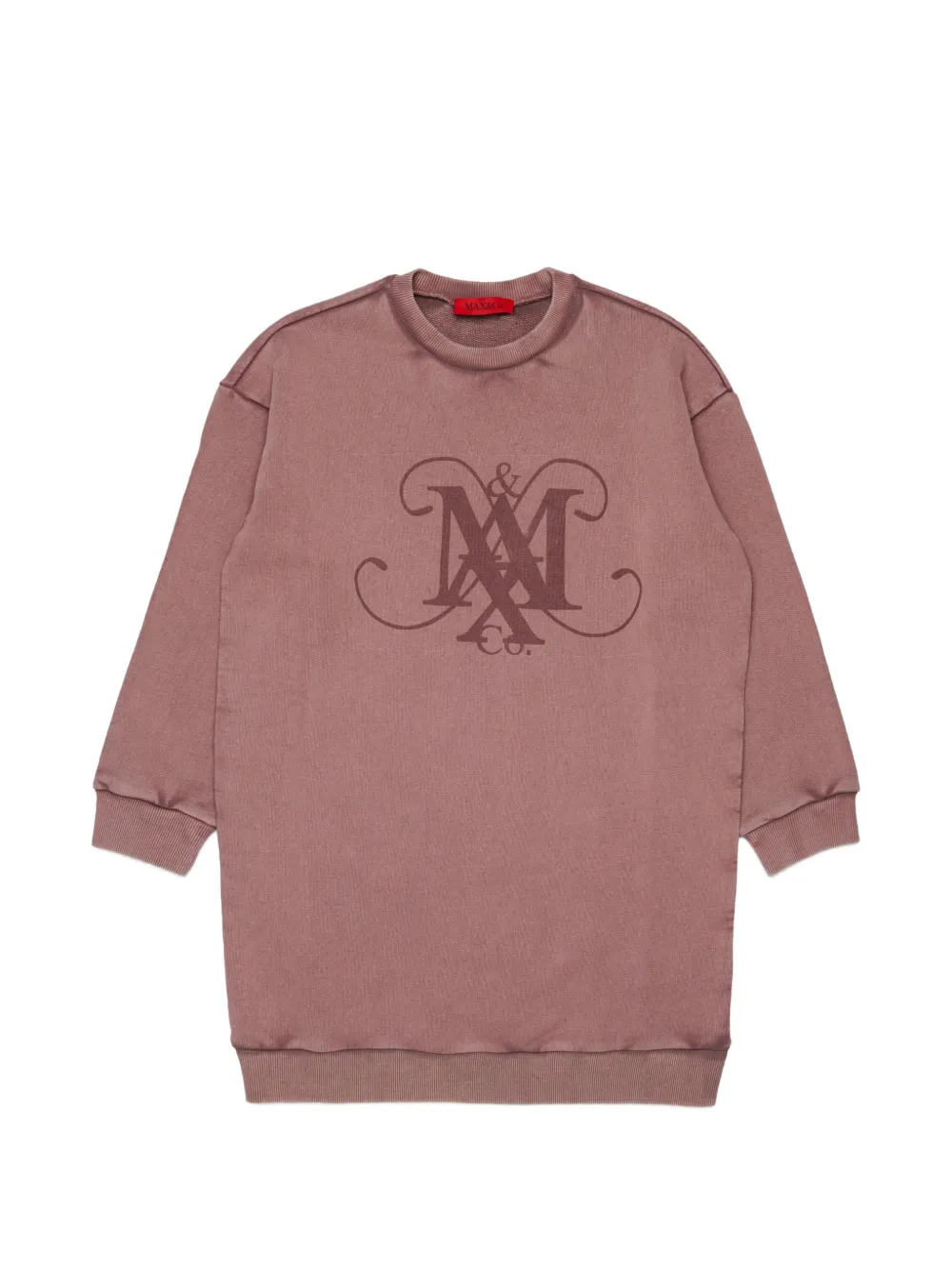 MAX&Co. Kids robe à logo imprimé - Rose