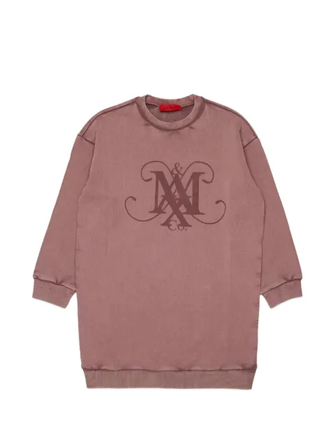 MAX&Co. Kids logo-print long-sleeve dress