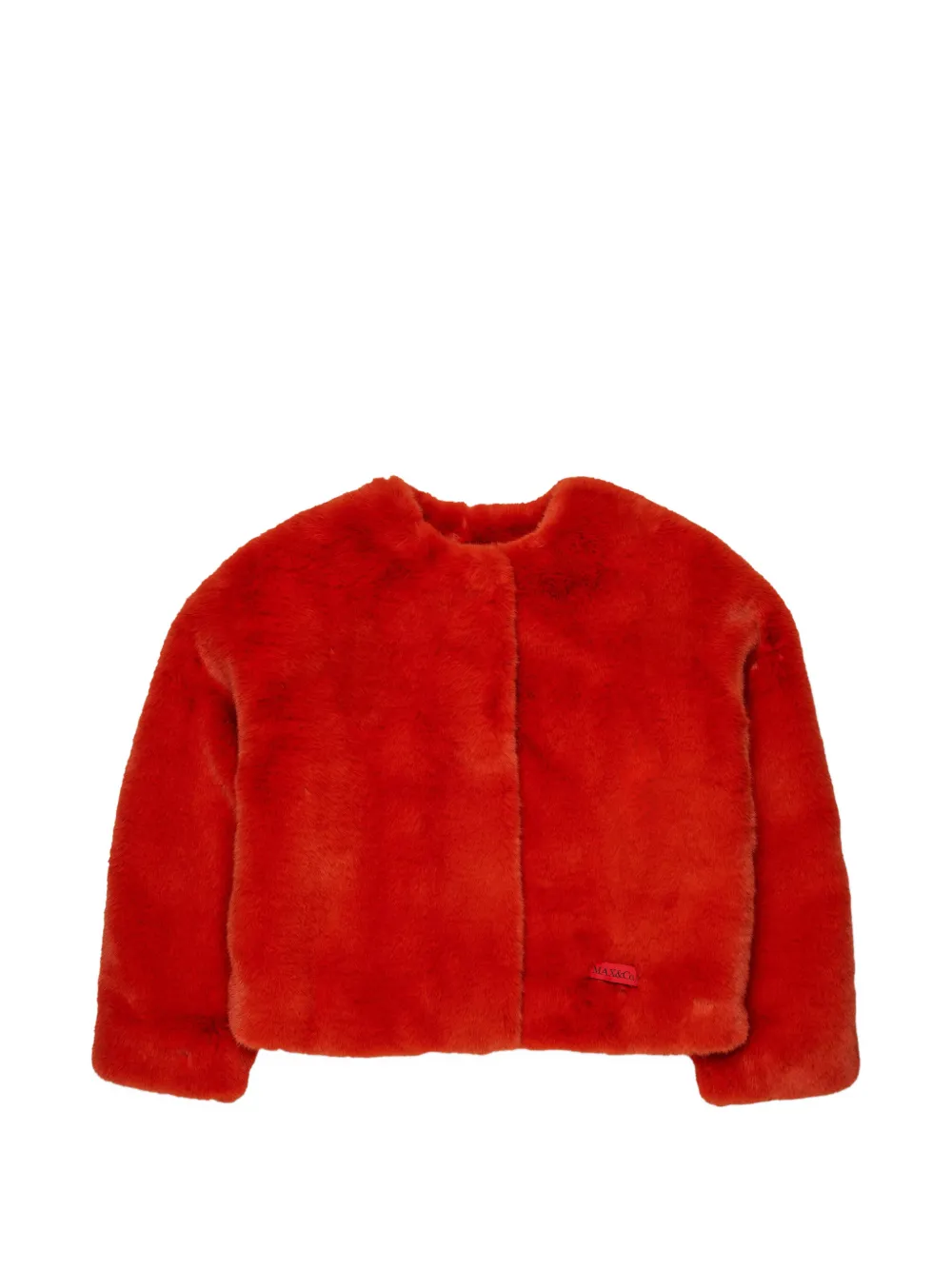 MAX&Co. Kids Cappotto in pelliccia sintetica - Rosso