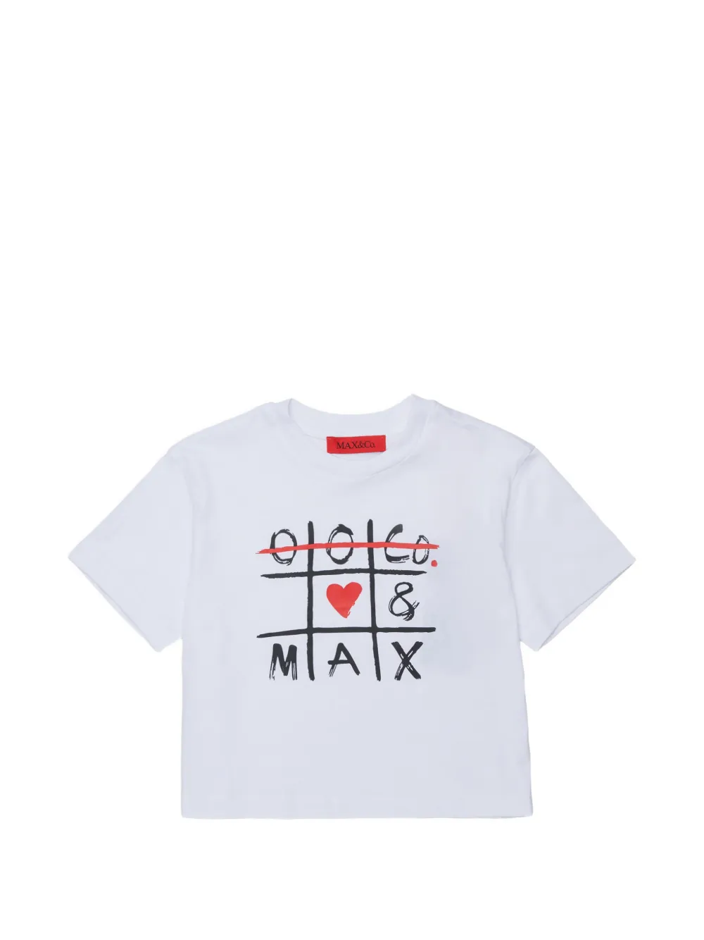 MAX&Co. Kids T-shirt in cotone con logo - Bianco