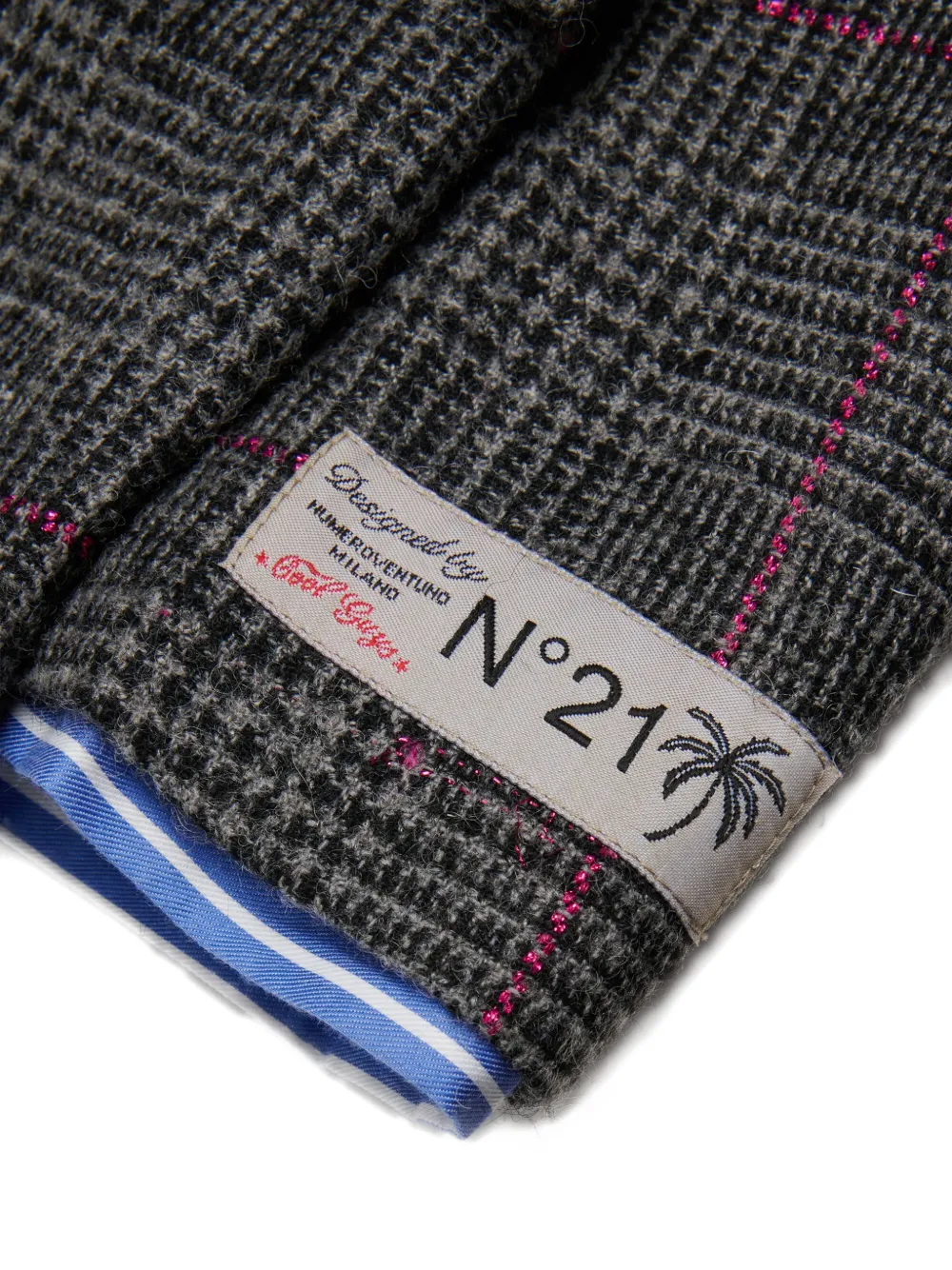 Nº21 Kids Geruite blazer Grijs